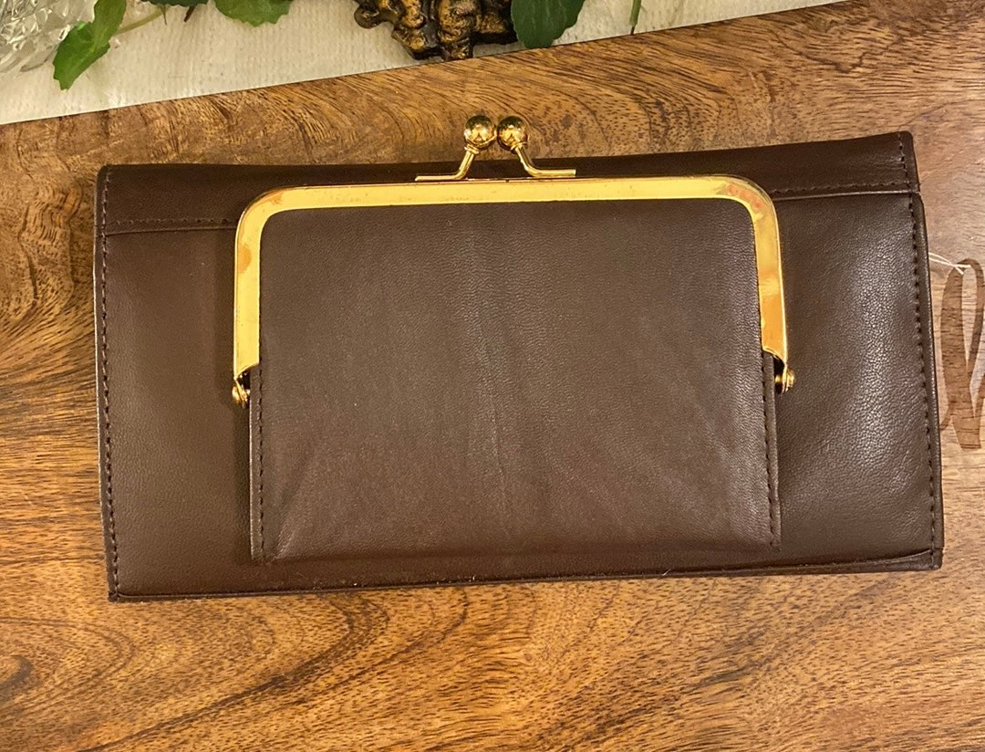 Ladies Genuine Leather Wallet • Dark Brown in Color