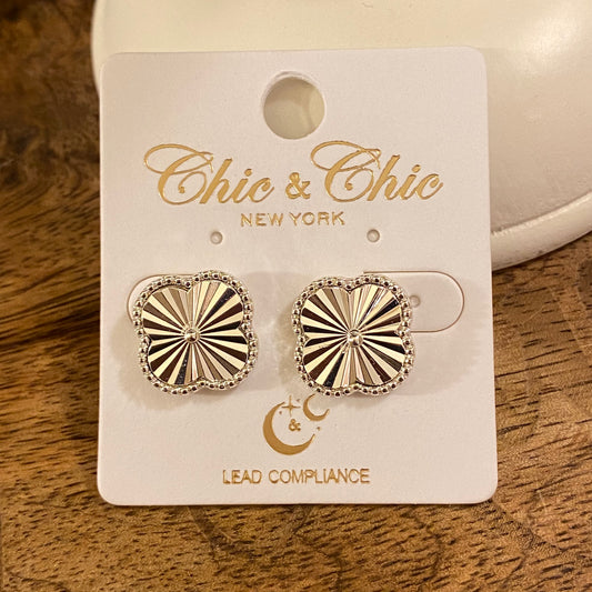 Turn To You Clover Post Back Earrings