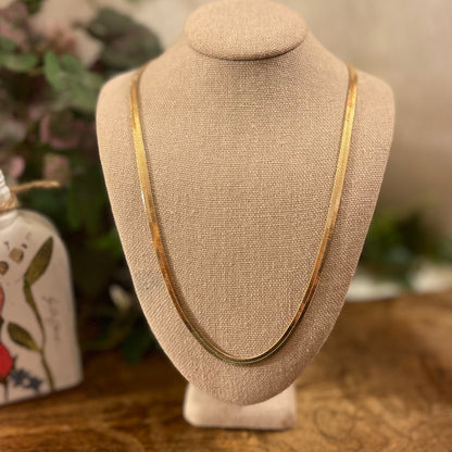 Gold Herringbone Necklace