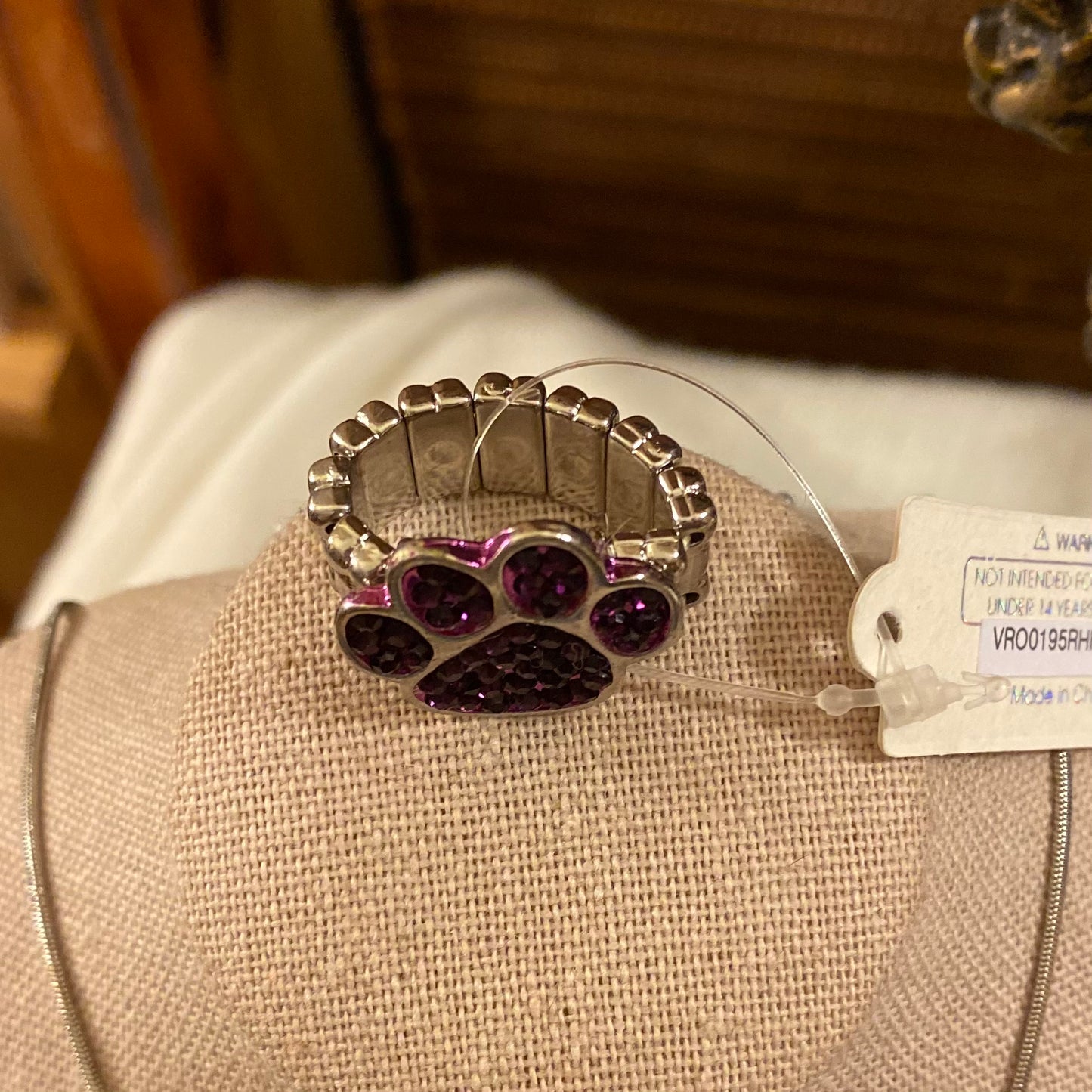 Purple Paws Necklace or Ring