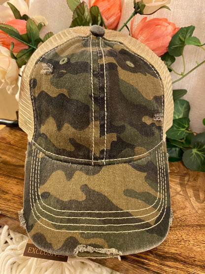 C.C® Camouflage Ponytail Cap