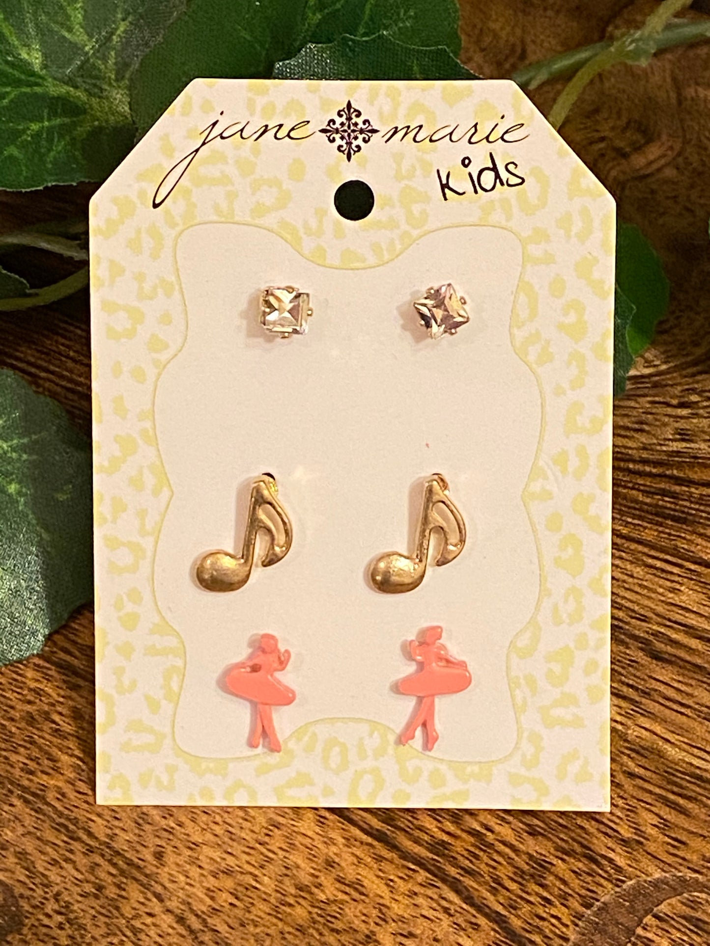 Jane Marie Kids Three Pair Earrings