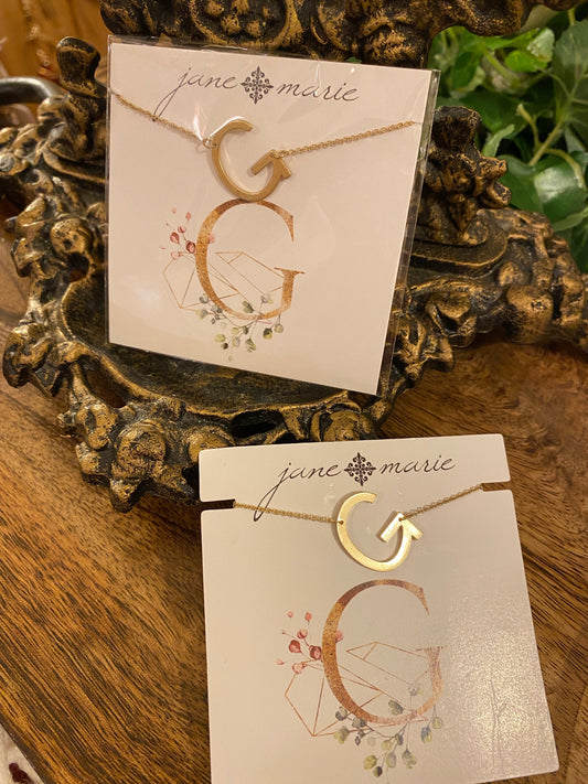 Jane Marie Initial “G” Necklace