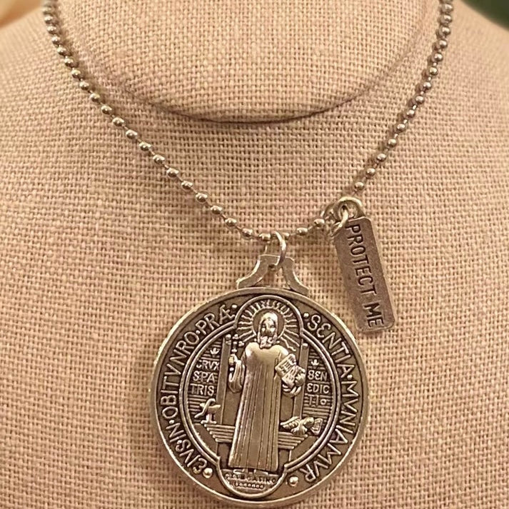 Saint Benedict Protect Me 24” Necklace
