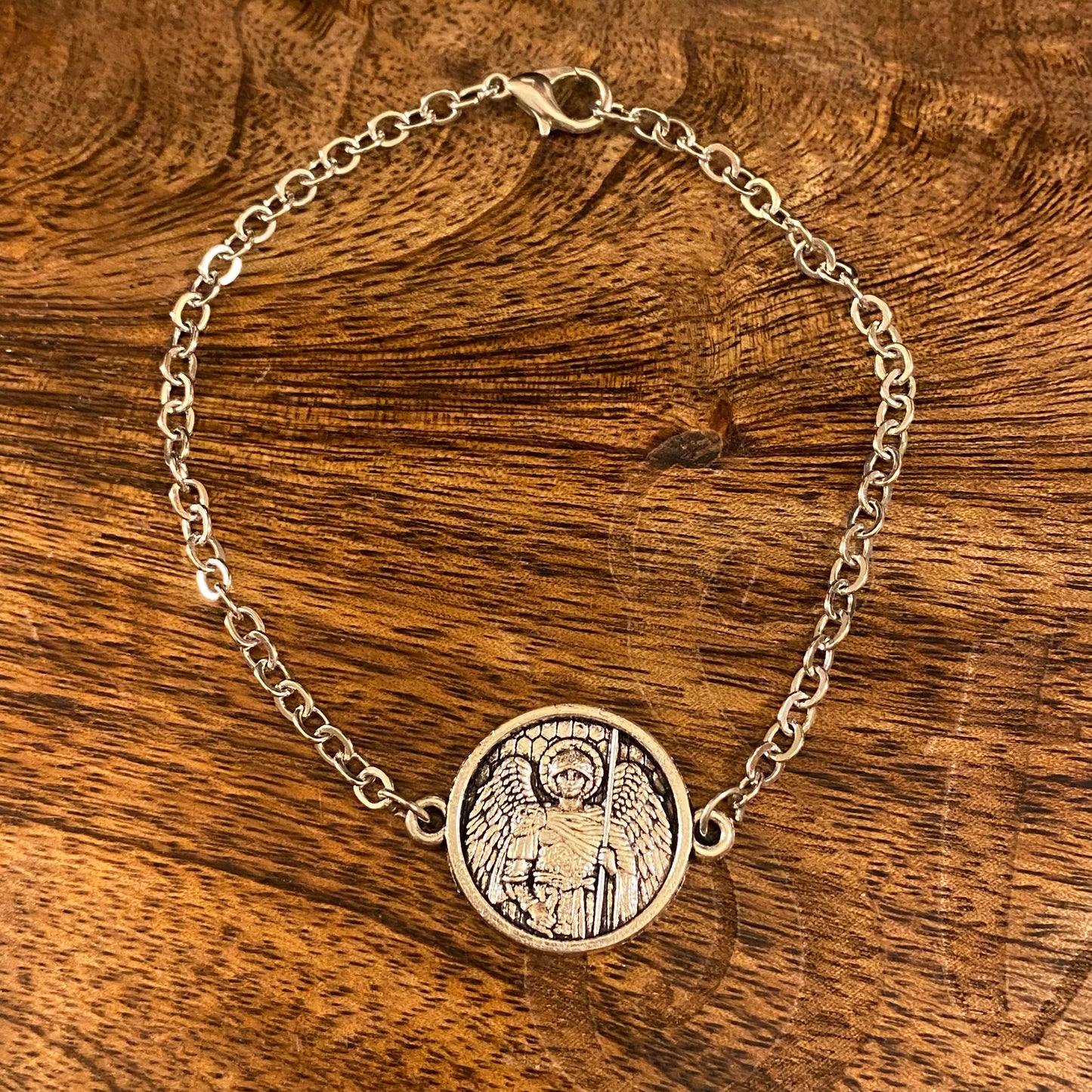 Religious Bracelets - Saint Michael Unisex Coin Bracelet