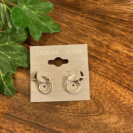 Sterling Silver Tiny Twisted Rope Hoop Earrings