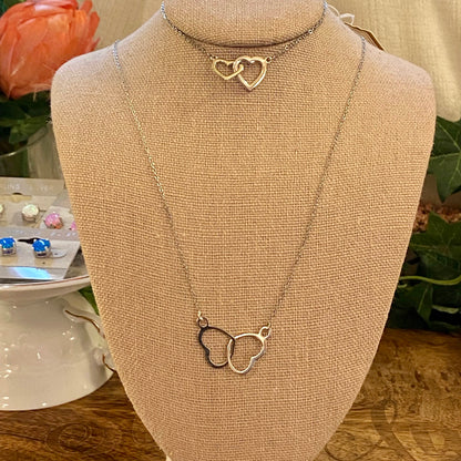 Sterling Silver Heart Necklace 18”