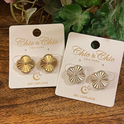 Turn To You Clover Stud Earrings