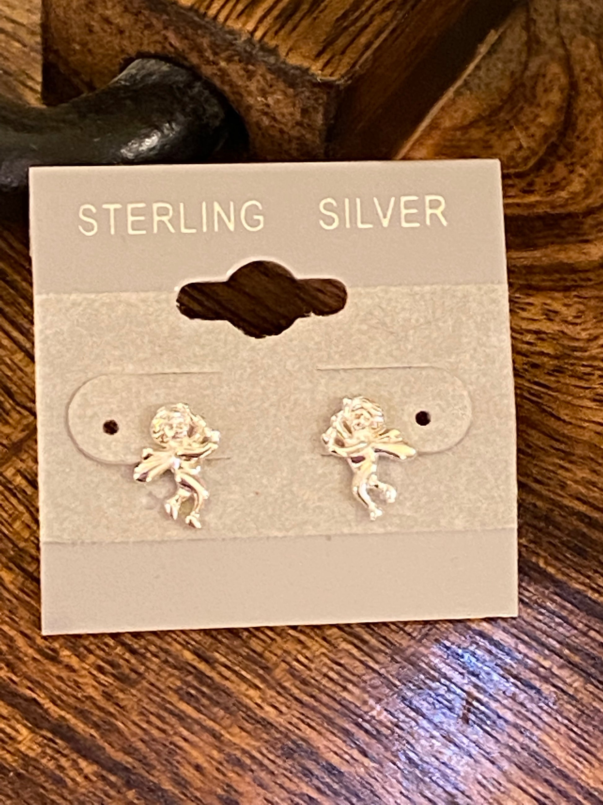 sterling silver earrings cupid Valentine's day 
