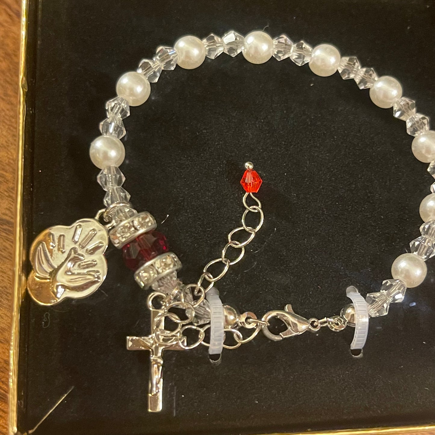 Religious Bracelets - Confirmation Pearl Bracelet