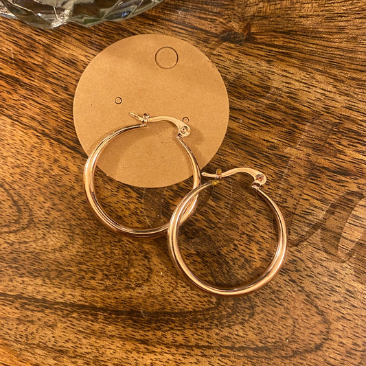 Rose Gold Hoop Earrings