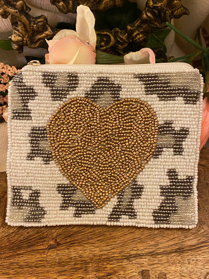 Seed Bead Zippered Pouch